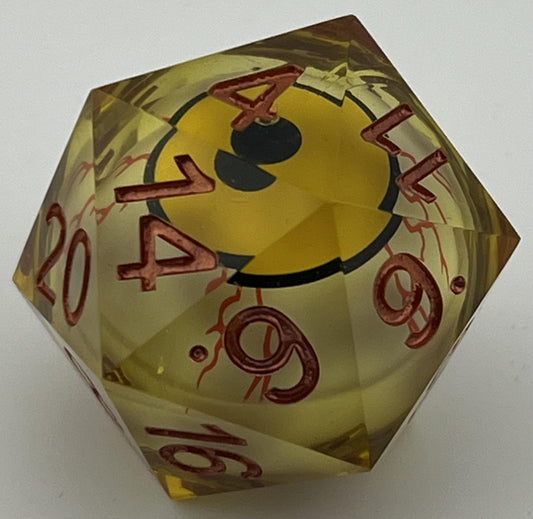 SL-32 Large, Yellow, Floating-Eyeball, Liquid-Core-Series, Sharp-Edged, Resin Die