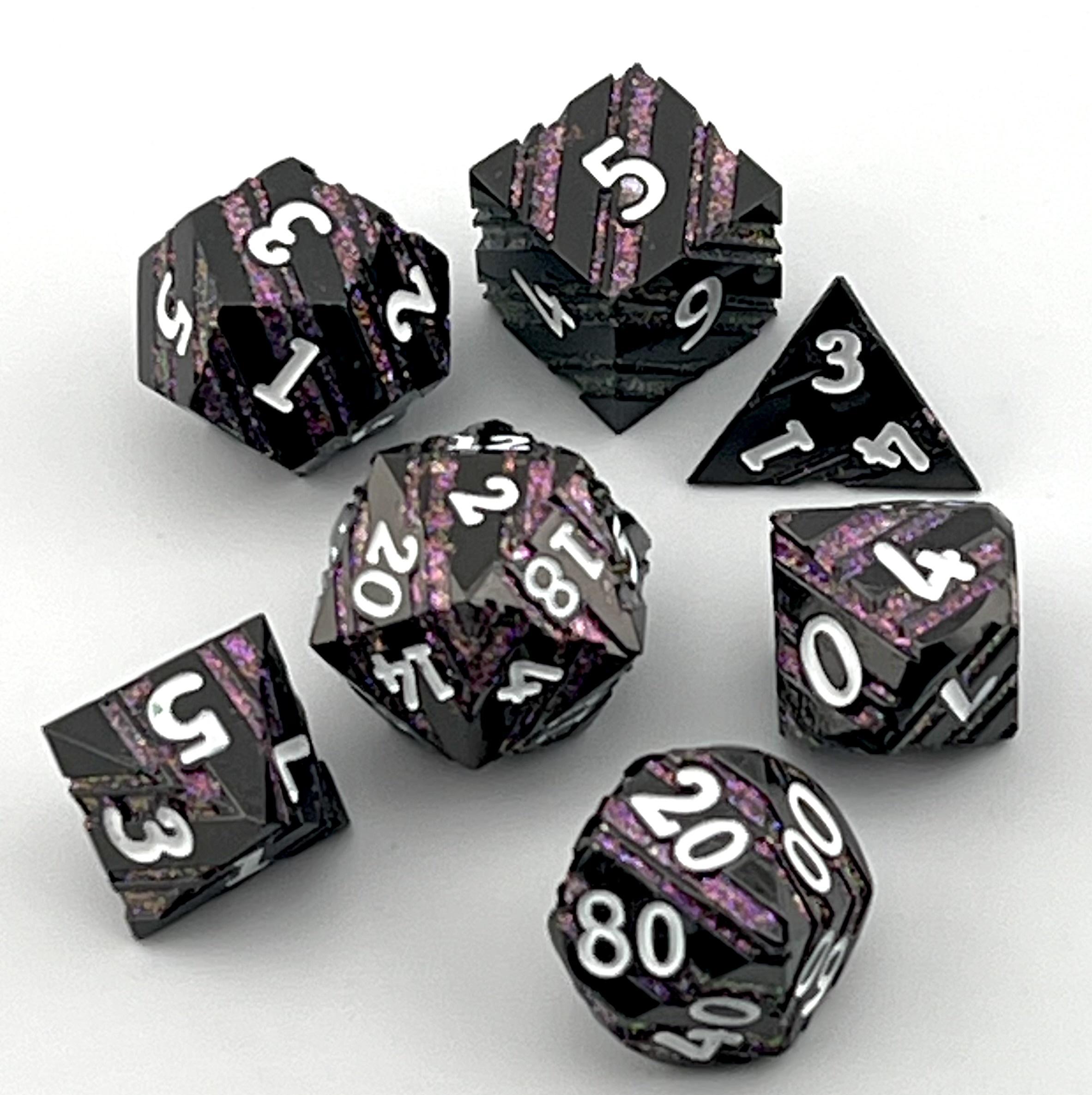 Orders Dice Set - Black Nickel Metal Dice Set