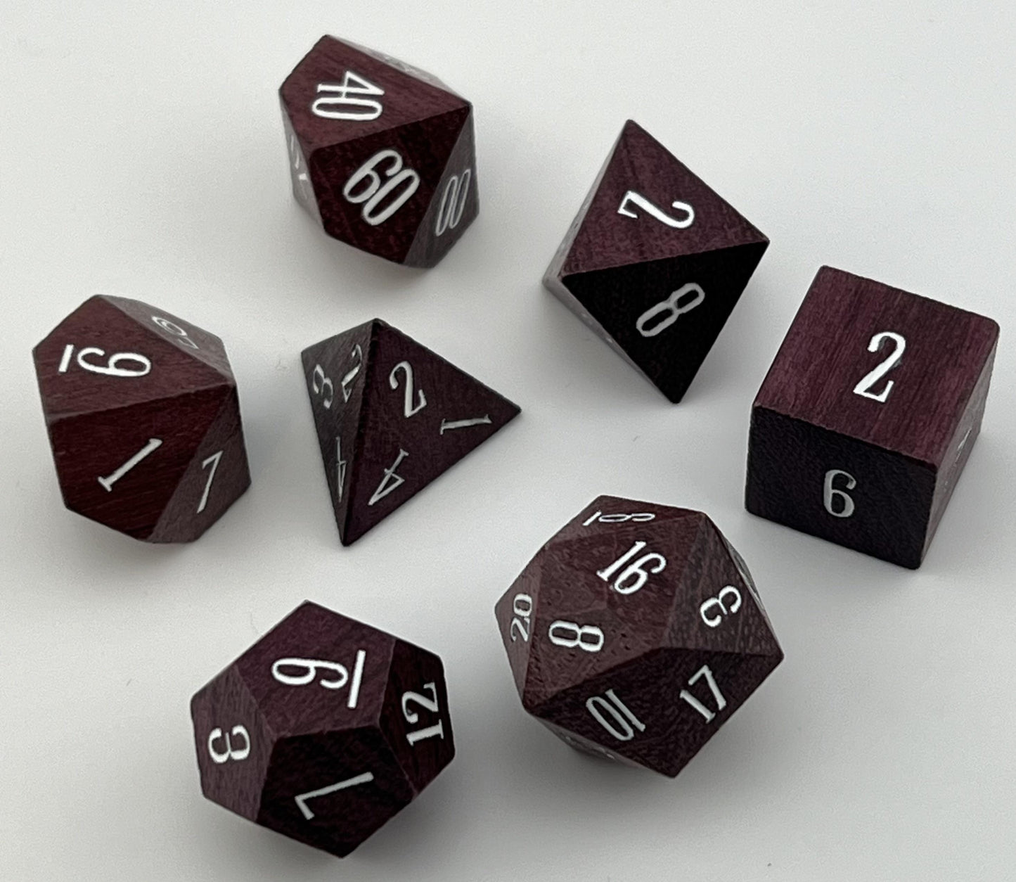 WD-04 Natural-Purple-Heart Dice Set